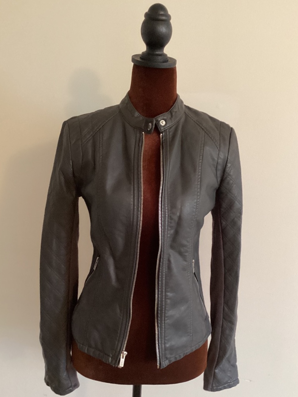 Leather motorcycle jacket